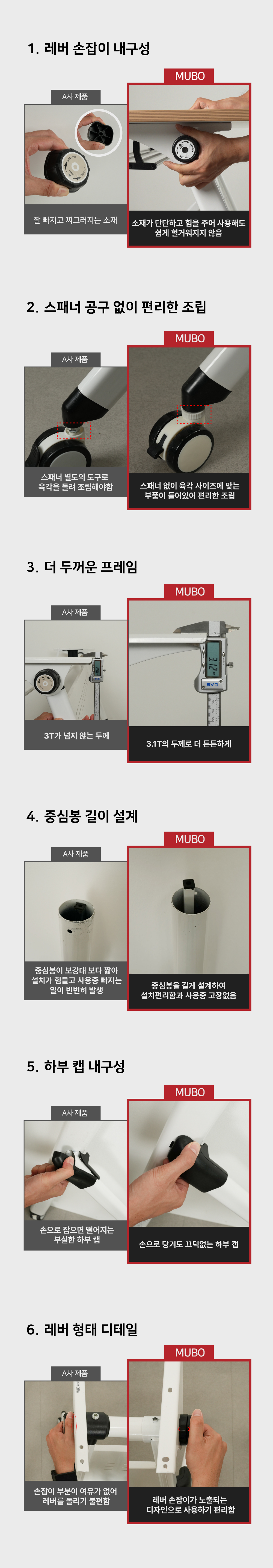 토파스 뮤보 수강용책상 상판색상